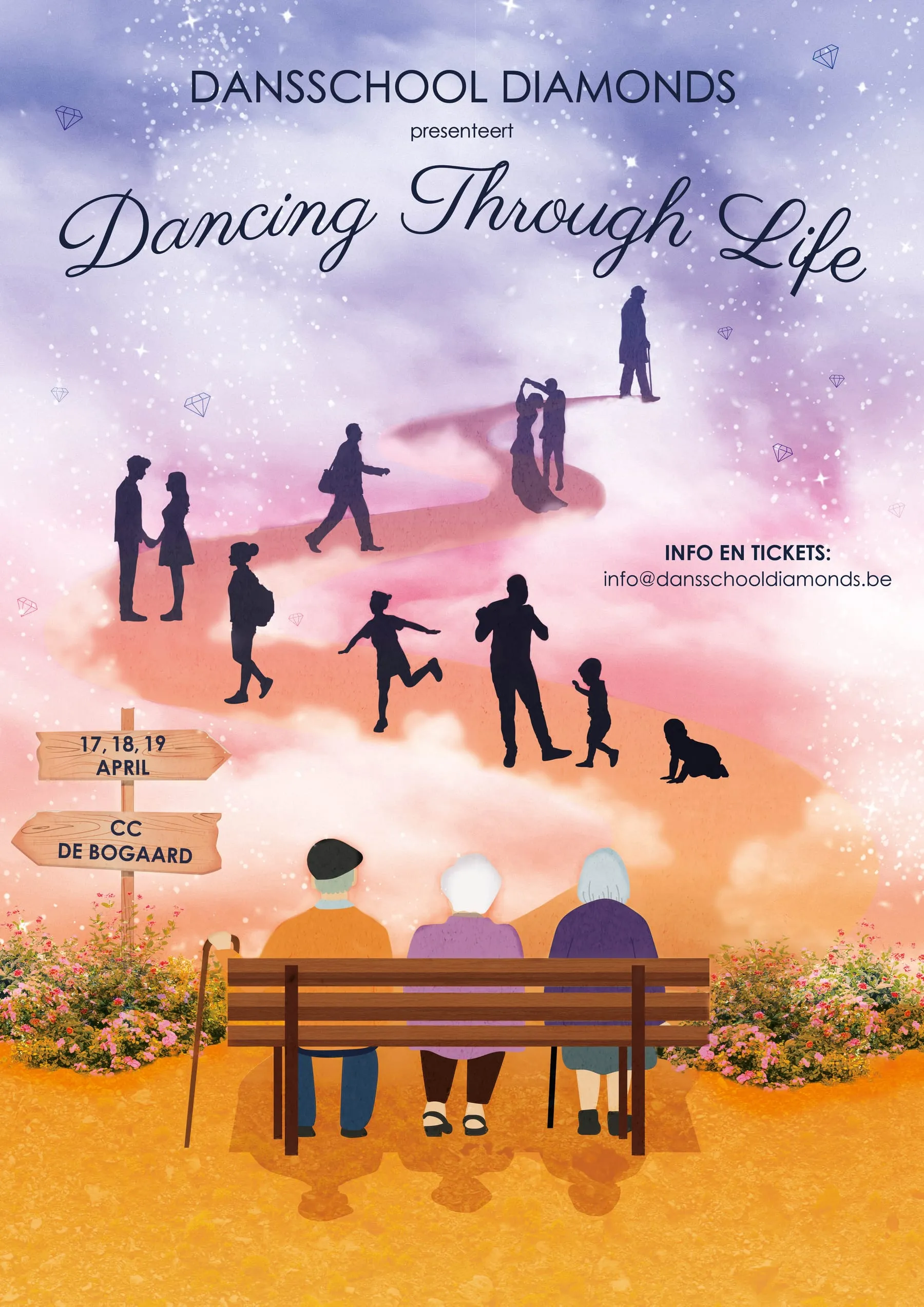 Poster van de dansshow Dancing Through Life